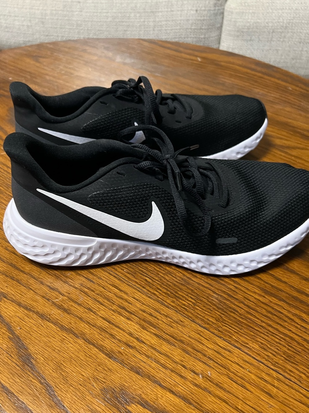 Nike Black with White Swoosh Men's Running Sneakers